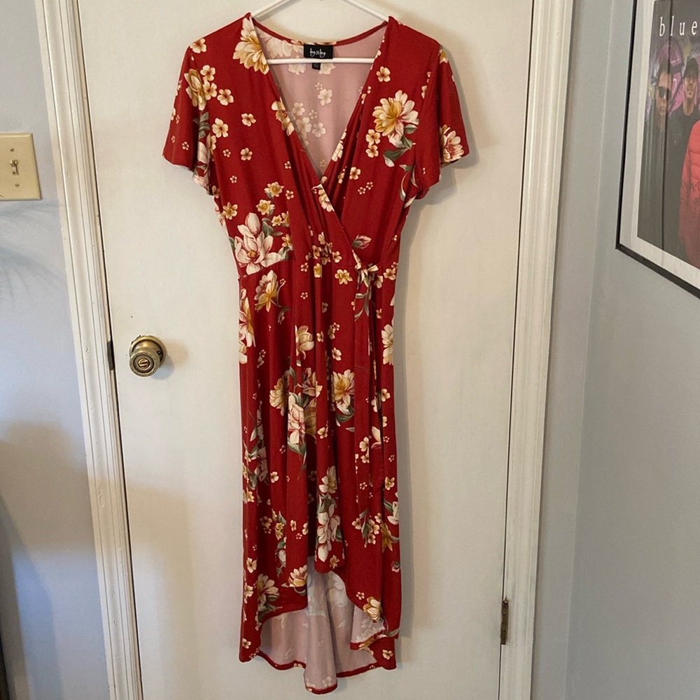 Red Floral Dress